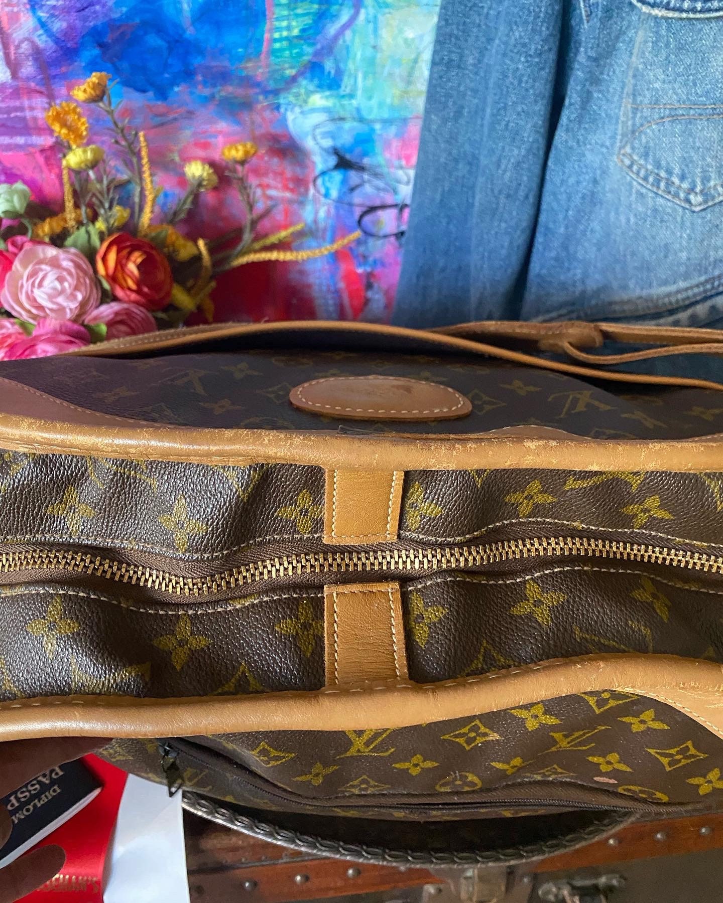 RARE Vintage LOUIS VUITTON Saks FC Tote Suitcase Luggage Accessory