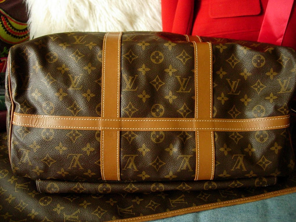 Louis Vuitton Large Monogram Duffel Bag Overnight Travel Keepall Rare  French Co