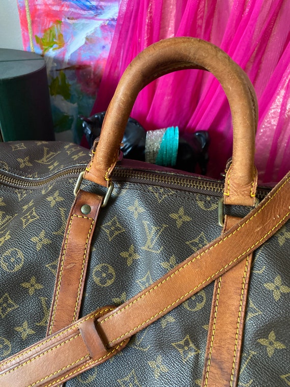 Vintage LOUIS VUITTON Keepall 56 Carry on Duffle … - image 3