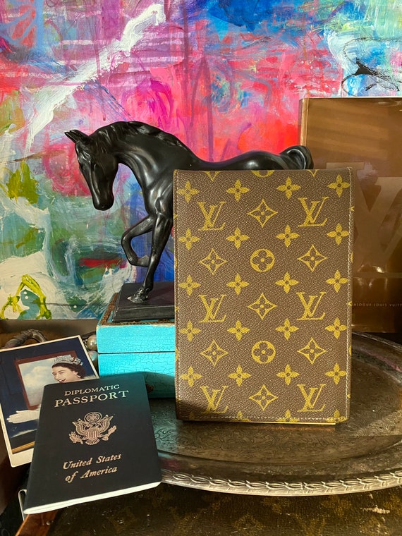 Upcycled LV notebook - Louis Vuitton Notebook - repurposed Lv