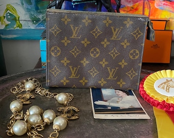 Bolso de mano vintage raro de LOUIS VUITTON Saks Fifth Ave, bolso de mano de diseñador, bolso de mano con monograma LV, accesorio personal