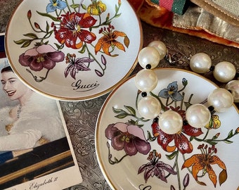 Beautiful Rare Vintage GUCCI Dish Trinket Tray Italian Dish Bowl