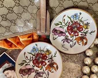 Beautiful Rare Vintage GUCCI Dish Trinket Tray Italian Dish Bowl