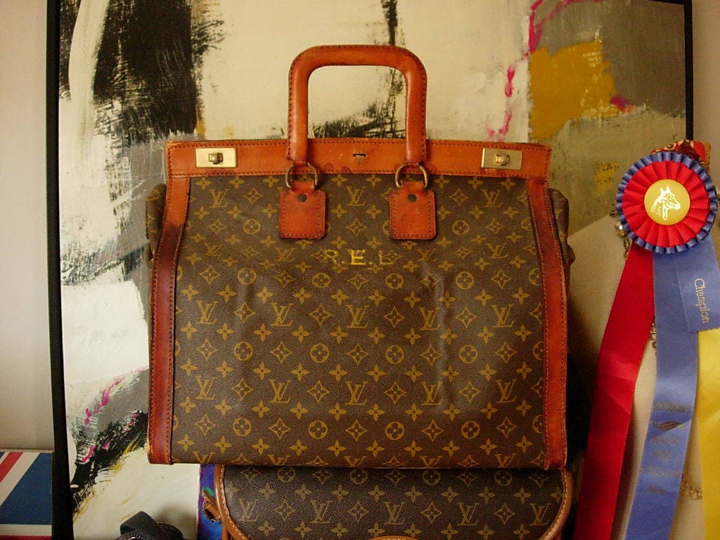 SALE Ultra Rare Vintage LOUIS VUITTON 1950 s French Steamer Sac