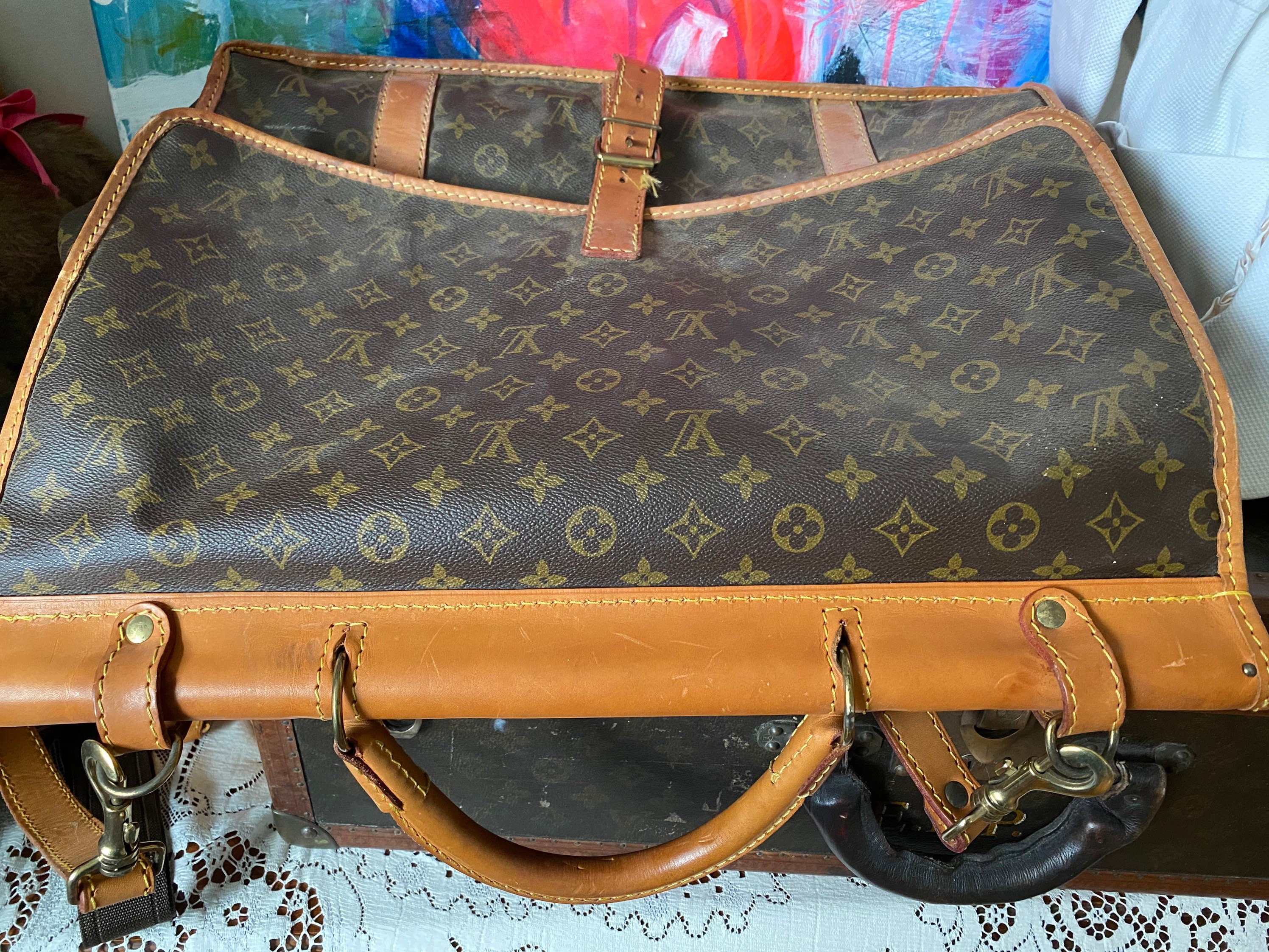 Auth Louis Vuitton Monogram SAC CHASSE 2WAY Travel Hand Bag 0C120090n"