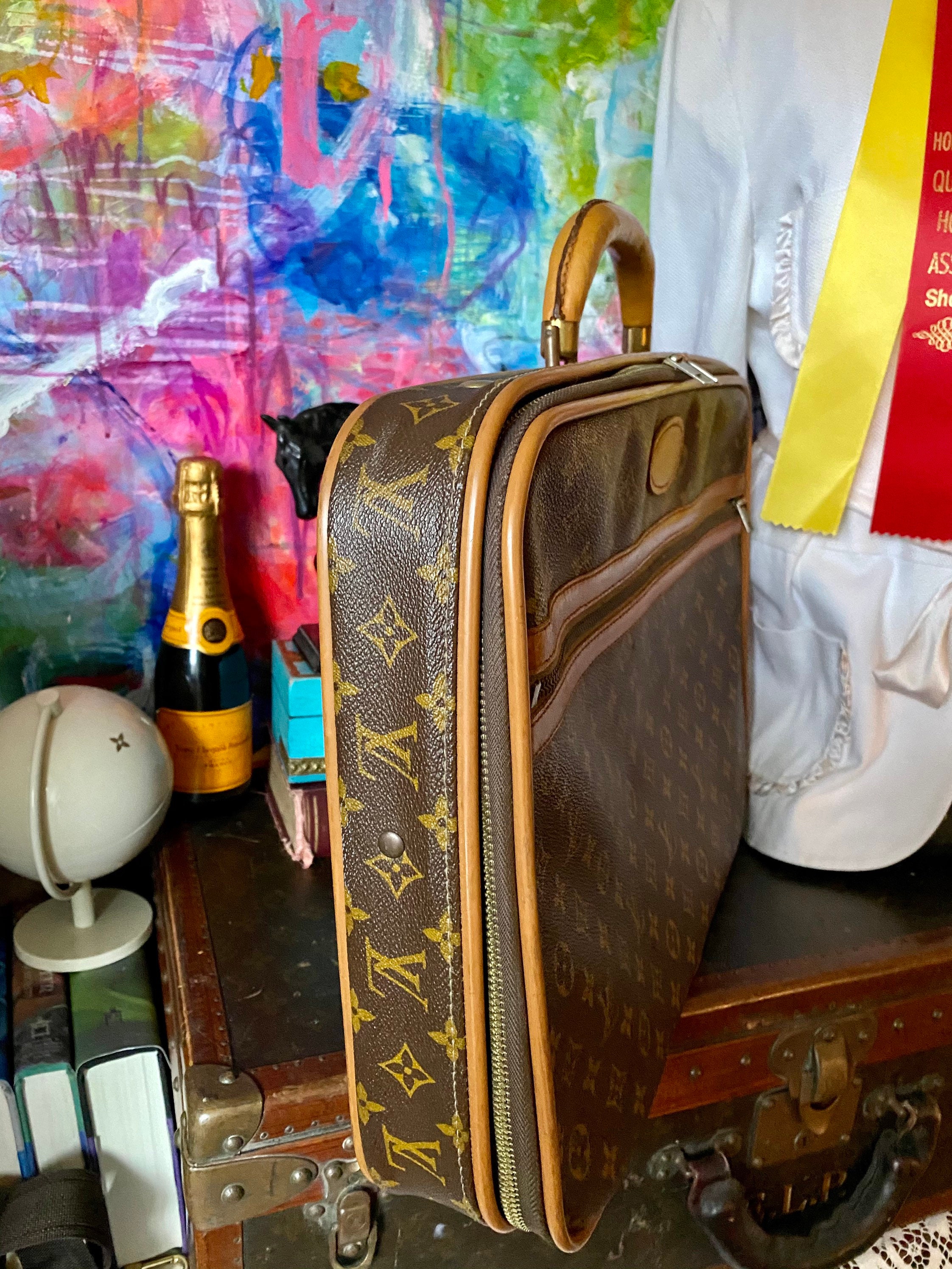 RARE Vintage FC Saks LOUIS VUITTON Petite Suitcase Keepall Luggage Travel LV