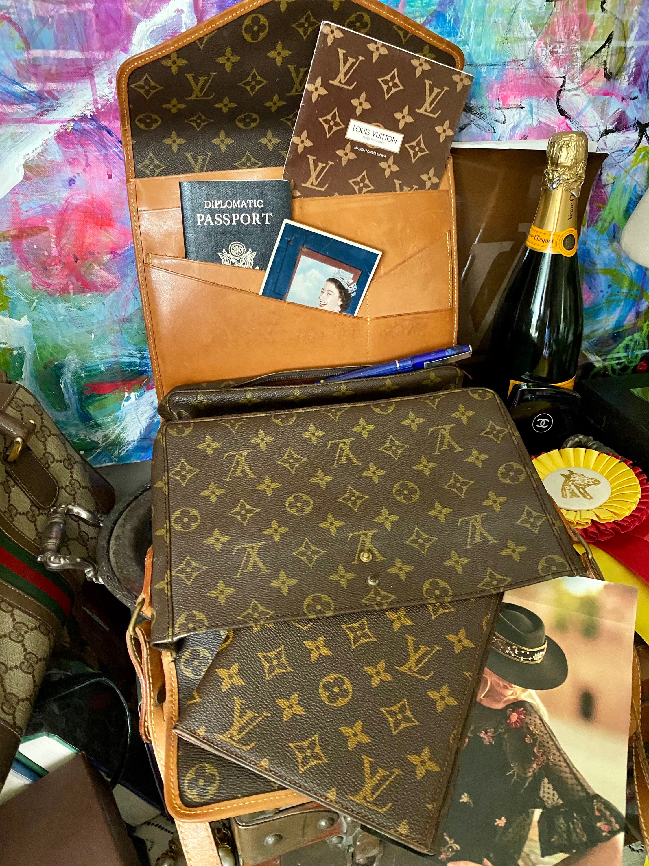 Vintage Ultra Rare LOUIS VUITTON Servette Portfolio Briefcase 