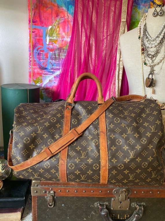 Vintage LOUIS VUITTON Keepall 56 Carry on Duffle … - image 1