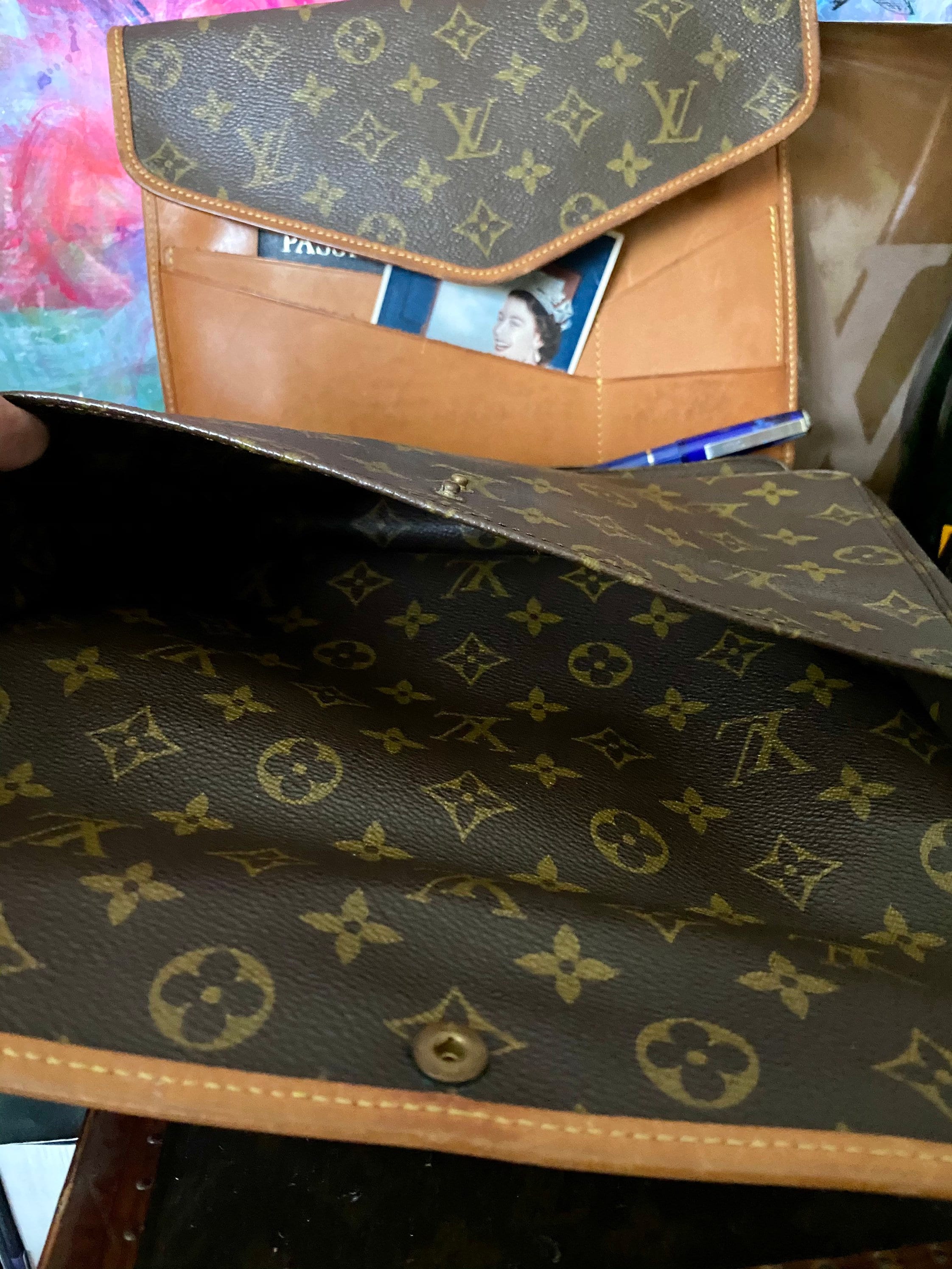 Vintage Ultra Rare LOUIS VUITTON Servette Portfolio Briefcase Tote