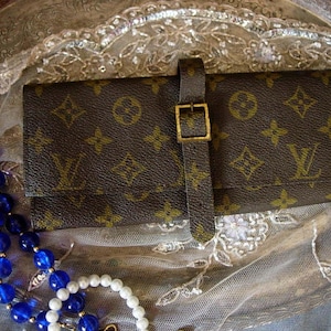 Louis Vuitton Monogram Logo Print Roll Up Jewelry Accessory Travel Case Bag  at 1stDibs