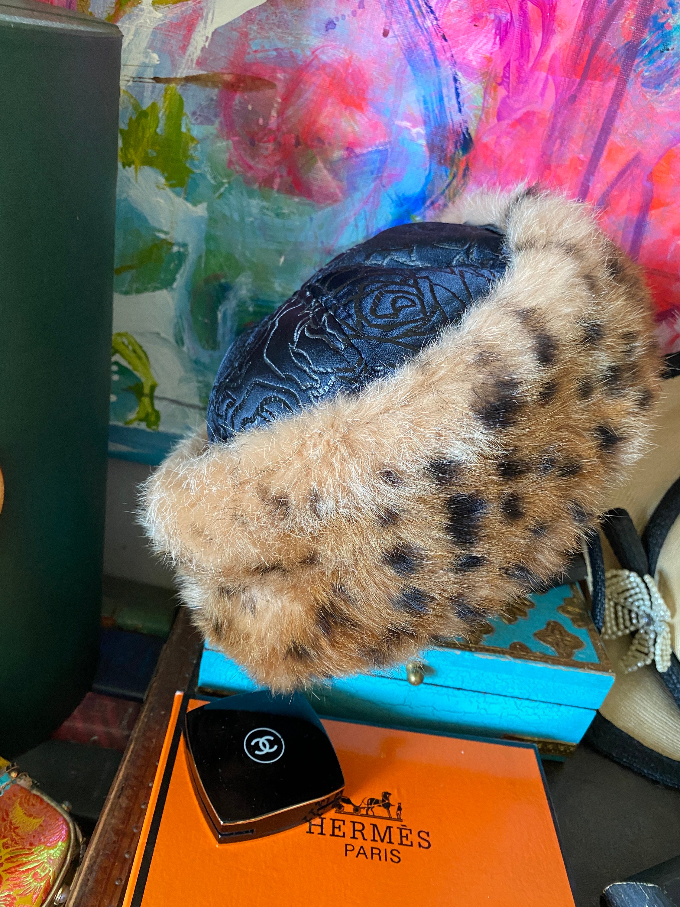 Beautiful Vintage Designer Fur Hat … Stunning and so Audrey Hepburn Leopard ?❤️ Beautiful Vintage Designer Fur Hat … Stunning and so Audrey  main image 2