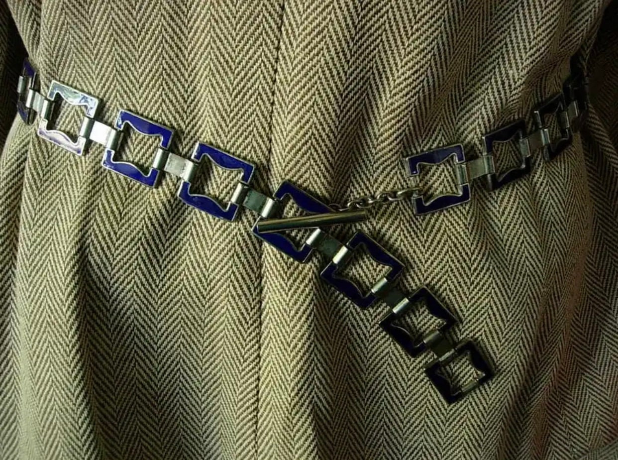 Ultra RARE Vintage GUCCI Cobalt Blue Enamel & Silver  display picture 3