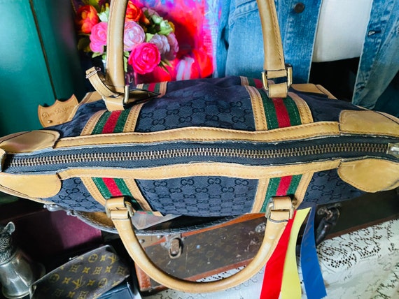 SALE Ultra Rare Vintage GUCCI Classic Weekender I… - image 4