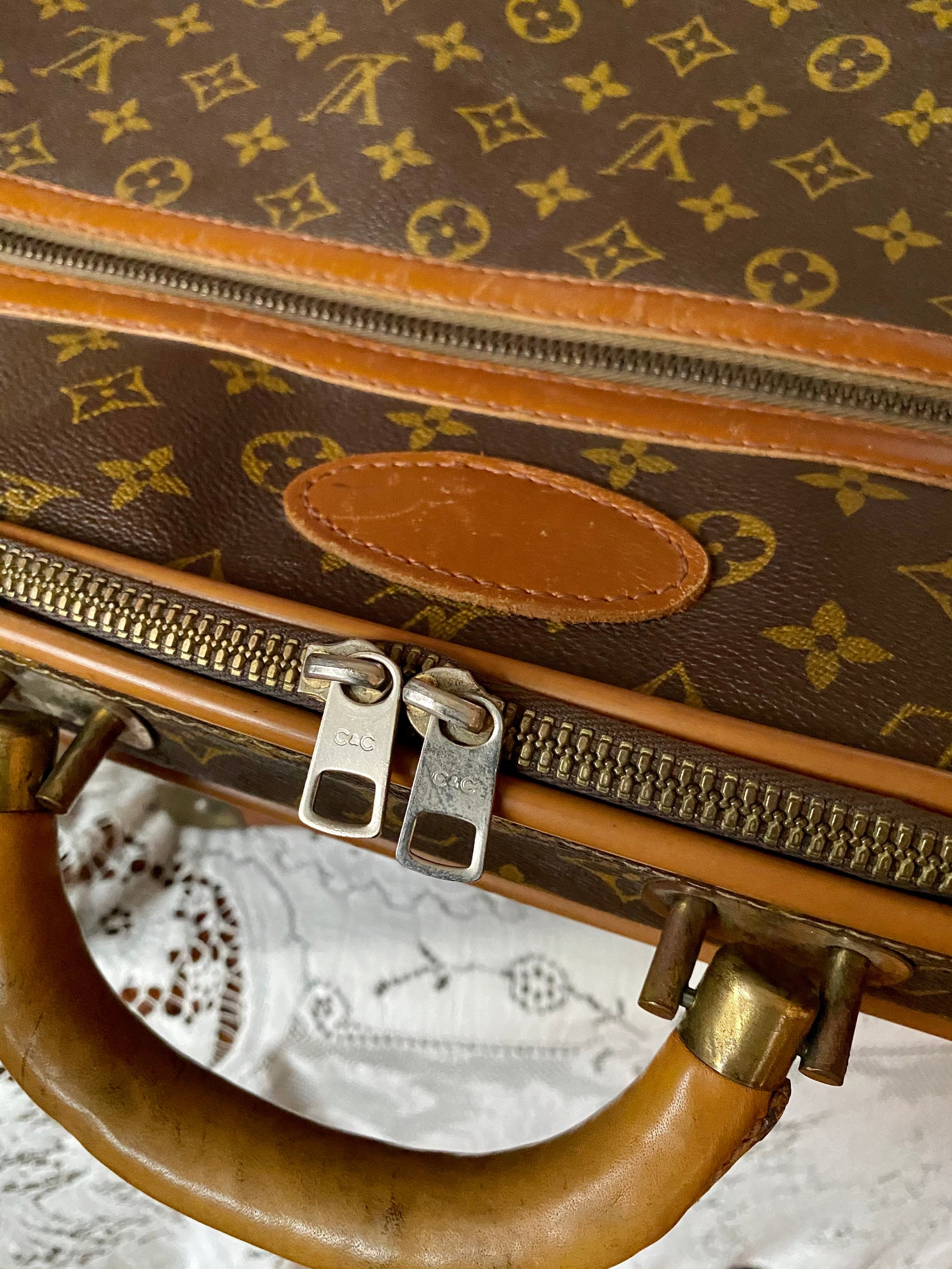 Vintage LOUIS VUITTON Vachetta Zipper Suitcase. Saks Fifth Avenue