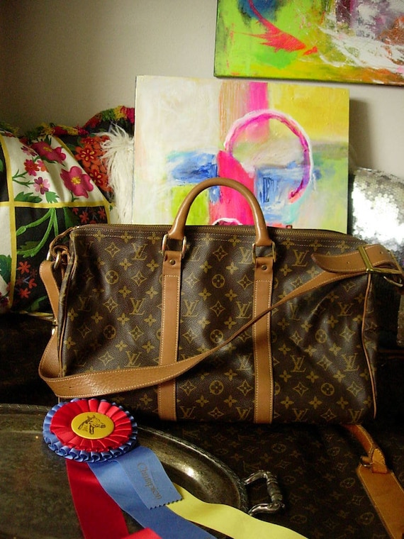 Keepall leather travel bag Louis Vuitton Multicolour in Leather