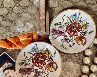 レア】GUCCI フローラトレイ美品イタリア製大型スクエア盆