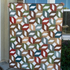Quilt Geometric Pattern Contemporary Fabrics