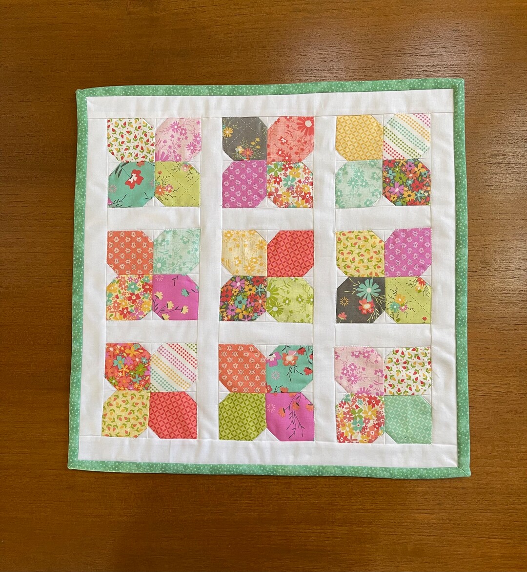 Mini Quilt Table Topper Wall Hanging Sunny Side up Corey Yoder Etsy