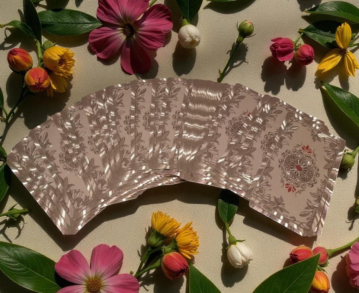Rose Pink Gold Foil Tarot Deck – Waterproof Oracle Cards - Etsy