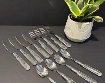Vintage 39 Piece IIC Imperial, Cadiz Model, Stainless Flatware Set