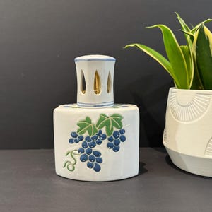 VINTAGE LAMPE BERGER En Ceramique Decor Pomme De Pin EUR 49,00 - FR