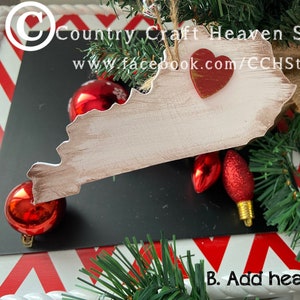 Kentucky Christmas Ornament | Kentucky Ornament | Distressed Kentucky Farmhouse Sign | Christmas Ornament | Kentucky State | State Ornament