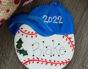 Baseball Christmas Ornament / Personalized Baseball Ornament / Softball Christmas Ornament / Personalized Baseball Ornament Child Name