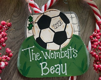 Soccer Personalized Christmas Ornament Soccer Player Personalized Ornament Soccer Coach Gift Soccer Team Gift Personalized Soccer Ball