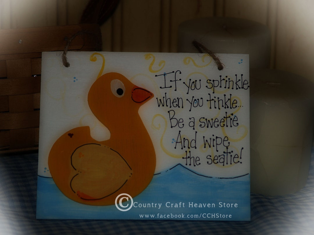 Duck Bathroom Decor DUCK Bathroom Wall Art Canvas or Prints Etsy