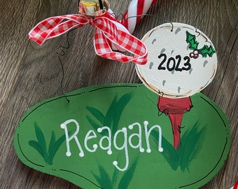 Golf Personalized Ornament Golf Christmas Ornament Personalized Golf Player Golf Gift Christmas Golf Ornament Golf Tournament Gift Golfing