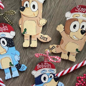 Blue Dog Ornament | Personalized Blue Heeler Christmas Ornament | Sister Ornament| Mom Chili Ornament | Dad Bandit Christmas Ornament