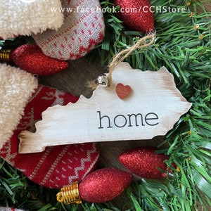 Kentucky Christmas Ornament | Kentucky HOME Ornament | Distressed Kentucky Farmhouse Sign | Christmas Ornament | Kentucky State