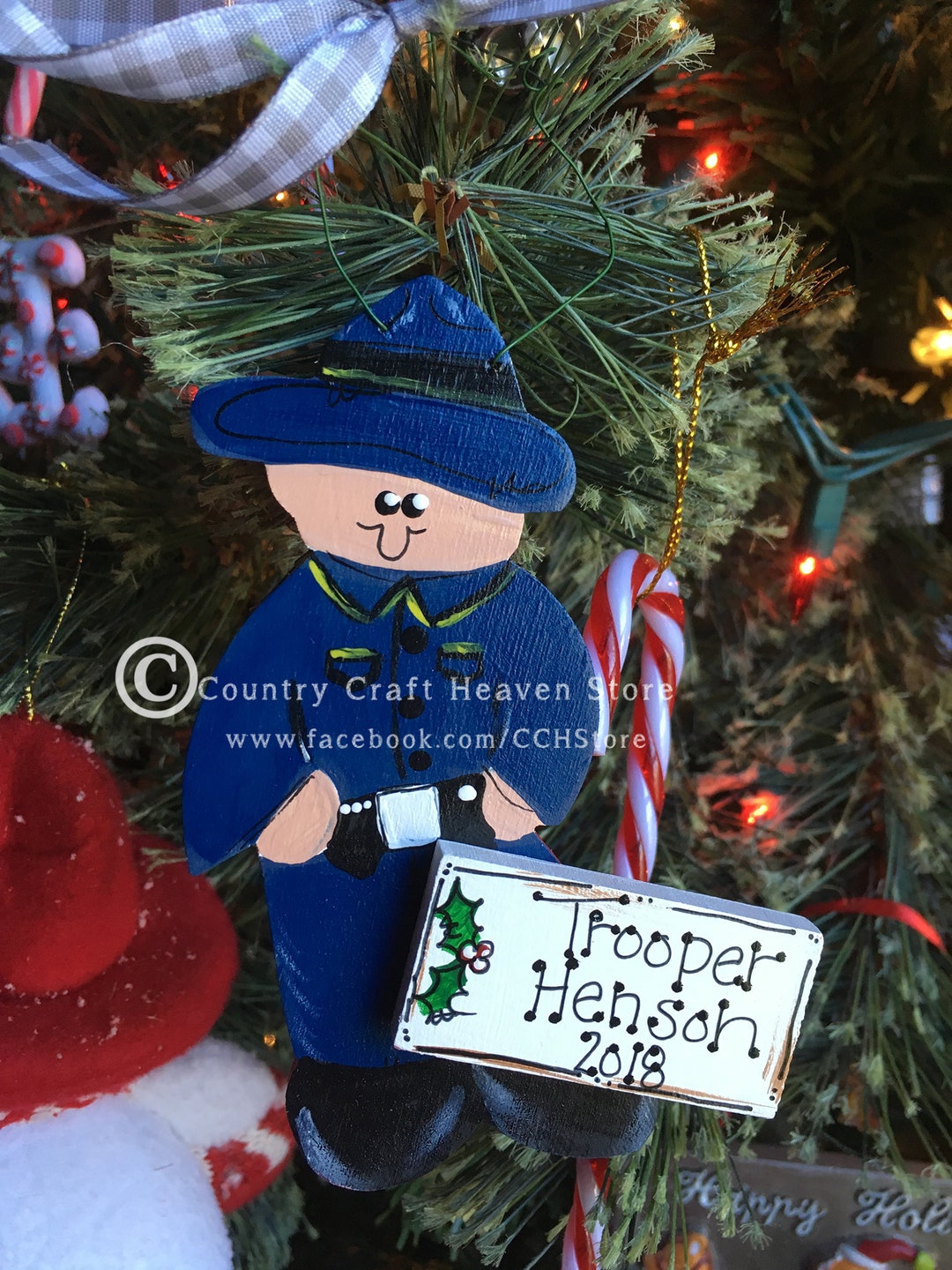 Personalized Ornament State Trooper Christmas Police Gift Etsy.de