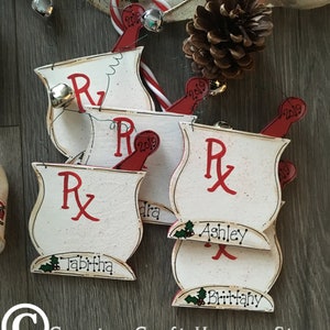 Pharmacist Ornament, Personalized doctor Pharmacist Christmas Ornament, Custom Pharmacy Ornament, Rx Ornament with Name, Gift Pharmacists