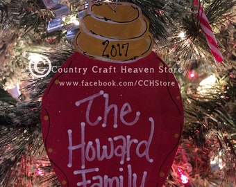 Rustic Christmas Ornament | Personalized Family Keepsake