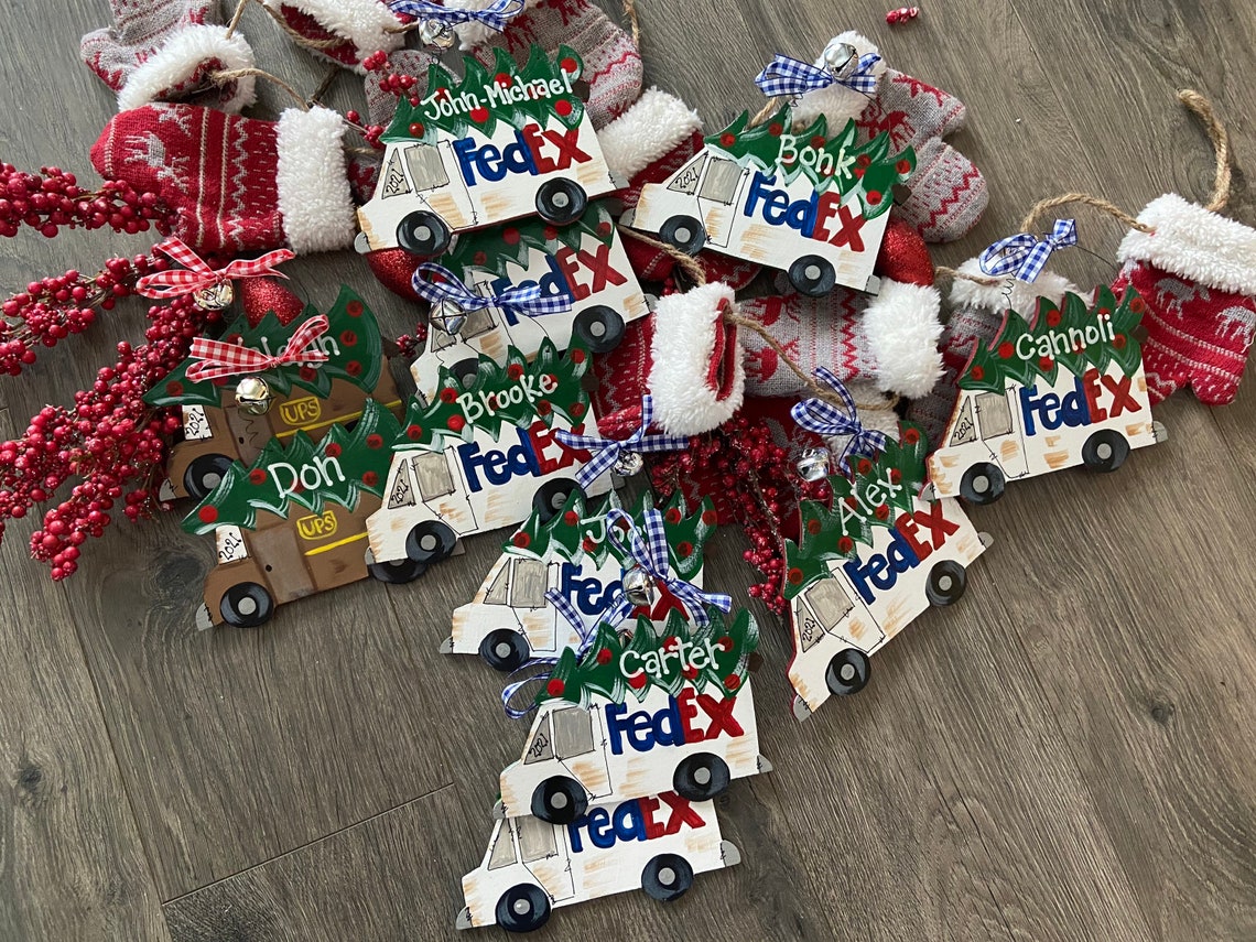 Personalized Fedex Christmas Ornament/2021 Fedex Christmas Etsy