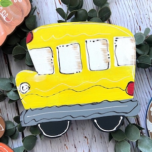 School Bus Door Hanger / School Bus Wreath Attachment / School Door Hanger / Teacher Door Hanger / School Bus Driver Wreath Sign Attachment