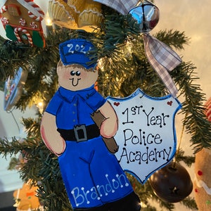 Personalized POLICE Christmas Ornament Policeman Personalized Deputy Ornament Gift Cop Personalized Police Officer Ornament