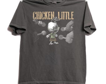 Camiseta de la película Chicken Little, camiseta vintage de películas animadas de Disney, camiseta con estampado de dibujos animados, camiseta retro de películas, regalo para fans de Disney