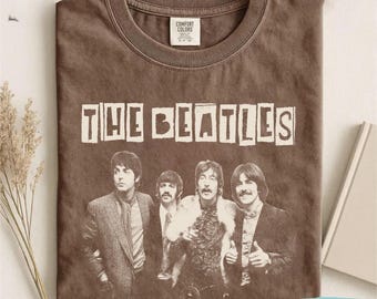 ヴィンテージ ザ・ビートルズ バンドTシャツ、レトロロックグラフィックシャツ、ブリティッシュミュージックグッズ