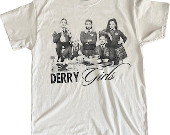 Comfort Colors Derry Girls T-Shirt, Vintage 90s Comedy TV Show Tee, Retro Movie Graphic T-shirt, Funny Movie Shirt, Irish Comedy Fan Gift