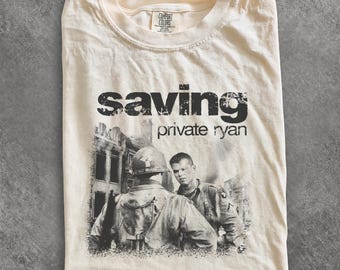 Vintage Saving Private Ryan Shirt, War Movie Graphic T-shirt, Retro Army Soldier Shirt, Classic War Film Apparel, Unisex Tee