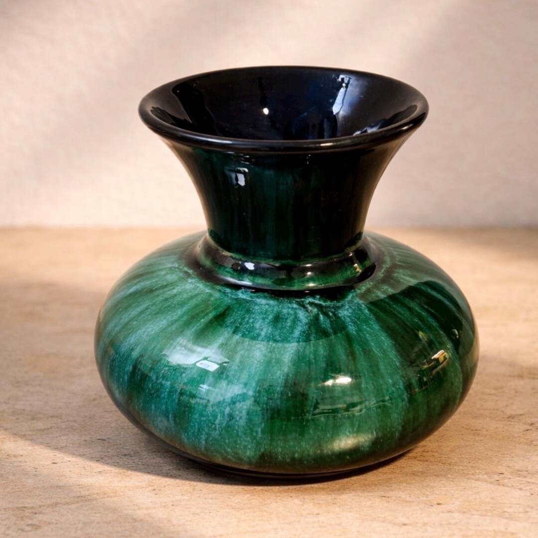 Blue Mountain Pottery Drip Glaze Vase Canada | Vintage Mid Century ...
