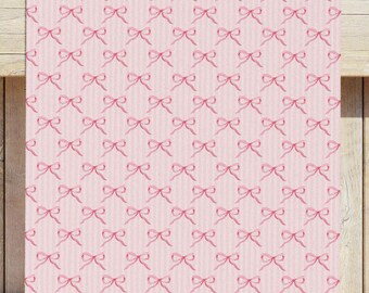 Personalisierte Strandartikel mit Schleifenstreifen in Pastellrosa, personalisiertes Poolhandtuch als Geschenk, kokettes Ballett-Design, Junggesellinnenabschiedsgeschenk, Urlaubsutensilien