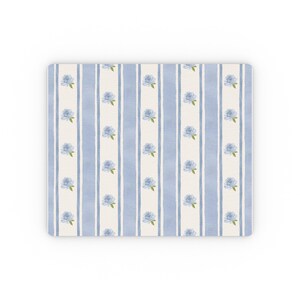 4 Colours Pastel Watercolour Roses & Stripe Mouse Pad 9.3 × 7.8 Rectangular Non Slip Rubber Desk Mat Accessory Cottagecore Coquette Princess image 4