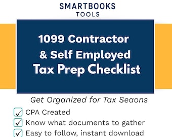 Elenco di controllo fiscale 1099 per liberi professionisti / Preparazione fiscale creata da CPA (PDF stampabile)