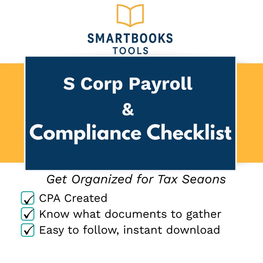 Acb File Payroll S Corp Payroll Checklist: Cpa-created Compliance Guide (PDF Download ...
