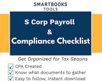 Elenco di controllo delle retribuzioni delle S Corp: Guida alla conformità creata dal CPA (download PDF)