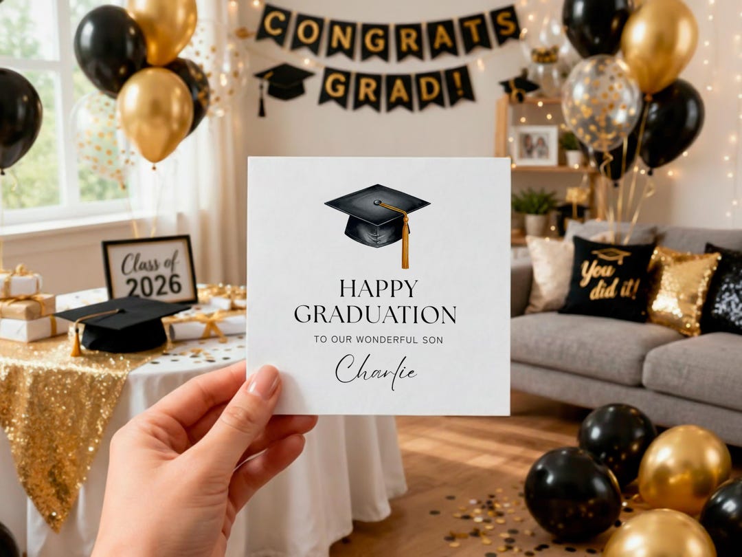 Editable Congratulations 6x6" Graduation Card High School College ...