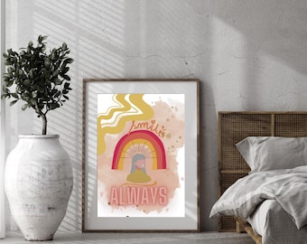 SMILE Typography Art Print | Positive Energy Decor (Digital Download)